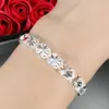 Pulsera de corazón con flor de coche con hebilla de temperamento, chapada en oro, hecha a mano, con corazón de melocotón y flor de coche, hermosa pulsera para el Día de San Valentín