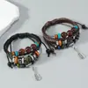 Decoración Creativa y Personalizada de Guitarra de Aleación Pulsera de Tres Capas de Perlas Retro Nuevos Accesorios Europeos y Americanos