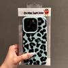 Funda Negra Leopardo Dulce Fresca para Teléfono Móvil Apple 16 iPhone15promax Estampado Lichi 14 Agujero Grande 13 Simple 12 Suave