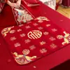 Almofada de Joelhos para Casamento, Tapete Bordado de Bênçãos com a Palavra "Fu", Tapete para Cama Nupcial, Artigos de Casamento para Mulheres