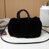 2023 bolso peludo bolso de invierno bandolera nube bolso de hombro pequeño japonés bolso de invierno para mujer otoño e invierno bolso pequeño plisado