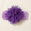 Novo Produto Transfronteiriço Europeu e Americano Faixa de Cabeça Infantil de Chiffon com Flor Faixa Elástica para Bebê Fontanela Acessórios de Cabelo Faixa de Cabeça para Bebê