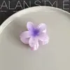 Un Nuevo Pasador de Flor de Plumeria de Lan, Estilo Fresco y Sencillo, Pinza de Tiburón para Mujeres para Peinados Recogidos en la Parte Trasera de la Cabeza, Accesorio para el Cabello