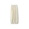 [Oufan] Pantalones casuales sueltos de cintura alta con sensación fresca y relajada para mujer, nuevos pantalones de verano con diseño de rábano pequeño 9971