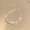 Pulsera de Cristal con Perlas Nueva 2026 para Mujer, Diseño de Nicho de Lujo Ligero, Pulsera de Alta Calidad, Pulsera de Perlas Estilo Ins