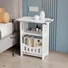 Mesita de noche moderna minimalista, mueble de almacenamiento para dormitorio, mesa de centro para sala de estar, mesa lateral para sofá de apartamento pequeño, estante de almacenamiento mini simple