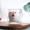 Venta al por mayor de taza de vidrio de borosilicato de doble capa con dibujos creativos, taza de pato, taza de oso, taza de leche, taza de agua para el hogar