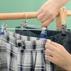 Clipe Metálico para Calças Doméstico Sem Costura Forte Clipe para Saia JK Outdoor Roupas Íntimas Meias Antiaderente Prova de Vento Cabide para Calças Prateleira de Armazenamento para Guarda-Roupa