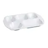 Vajilla de Melamina Platos de Cuatro y Seis Compartimentos para Uso Comercial, Comedores Escolares, Charolas de Comida de Fábrica, Platos Compartimentados para Comida Rápida