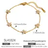 Pulseira de Aço Titânio Yuhui Transfronteiriça Integrada com Cobertura de Dedo Corrente para Costas da Mão Inlaid com Zircônia Pulseira de Aço Inoxidável Banhada a Ouro Real