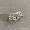 Anillo de Nariz Tipo Cerdo Aijia Versión Alta Chapado en Oro de 18 Quilates para Mujeres Diamante Completo Personalidad Nicho Simple Versátil Anillo Ins Transmisión en Vivo