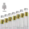 Botella de vidrio transparente de 20 ml con dispensador de loción de mejor venta, para sérum, aceite esencial, crema facial, botella vacía para muestras cosméticas