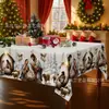Mantel Navideño Transfronterizo Amazon TEMU con Muñeco de Nieve Estampado Creativo para Fiesta en Casa y Reunión Festiva Decoración