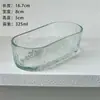 Tigela oval de vidro minimalista em estilo ins para uso doméstico, prato de lanche, prato de frutas, tigela criativa para sobremesa e salada