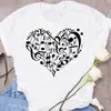 Nova Camiseta Harajuku Engraçada com Arte de Nota Musical Moda Feminina Camiseta