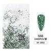1440 Nail Art Fundo Plano Strass Dont Fail Fundo Diamante Austríaco Fundo Prata Verde Escuro Redondo Vidro Flash Diamante Enfeite de Unha