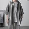 Abrigo Xia te talla grande Estilo Lazy Japonés Retro Camisa de Manga Corta Verano Delgada 300 Jin Destripador Camisa Guapa para Hombre y Mujer