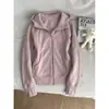 Sudadera con capucha rosa ajustada, chaqueta corta para mujer, atuendo estilo coreano para principios de otoño de 2026, top que ciñe la cintura