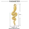 Vintage Francés Serpiente Acero de Titanio Colgante de Collar DIY para Mujer Concha Caballito de Mar Mariposa Acero Inoxidable Collar Pendientes Colgante