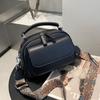 Bolsa de ombro única de couro bovino de primeira camada para mulheres, compartimento para maçã, alça de ombro única, tendência da moda feminina, bolsa tipo concha simples e prática