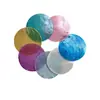 Disco de Concha de Espejo Natural Accesorios de Decoración Sueltos Doble Agujero Nácar Blanco Hecho a Mano DIY Lámparas Materiales de Decoración para Bodas