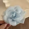 Nuevo Estilo Chino Pinza para el Cabello de Flor Rosa Suave Pinza para Moño Retro Pinza de Flor Accesorio para el Cabello de Ambiente Foto