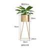 Estante de Flores de Hierro Simple Nórdico Estante de Almacenamiento Estante para Flores Interior Sala de Estar Balcón De Pie Estante para Macetas Rosa Verde Planta Verde