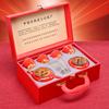 Todo va bien Juego de té de caqui regalo boda festivo juego de cerámica rojo regalo de mano regalo de empresa pequeño