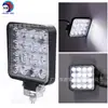 Lâmpada de Carro Exclusiva Transfronteiriça de 4 polegadas 48W Lâmpada de Trabalho Quadrada 16 LEDs Lâmpada para Veículo Off-Road Farol Modificado Holofote Atacado
