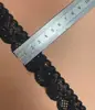 Encaje elástico de nailon encaje tejido de urdimbre encaje de onda única 2.5CM cinta de encaje para pijamas al por mayor