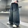 Ropa para Niños Ropa de Otoño para Niños Pantalones 2026 Nuevo Estilo Primavera y Otoño Niños Medianos y Mayores Jeans de Pierna Recta Pantalones Largos de Otoño para Niños