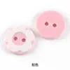 Resina color arcoíris flor de ciruelo ropa infantil chaqueta acolchada de algodón botón camisa de bebé botón flor botón 15mm