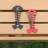 Accesorios para carpas de exterior, toldo con clavos de tierra en forma de espina de pescado, gancho de resorte fijo, cuerda de viento ajustable, hebilla fija, gancho de férula