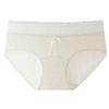 Ropa interior de algodón puro con hilo de color clase A para mujer, de cintura media, 10A, antibacteriana, con dobladillo extendido, lazo con volantes, bragas para estudiante niña