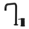 Kaiping Youjia baño negro mate tubo de paraguas redondo grifo de manija única dividido grifo para lavabo de doble agujero 30173