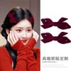Horquilla de terciopelo con lazo para otoño e invierno, pinza de pico de pato de calavera de alta calidad con temperamento de celebridad de internet, tocado retro francés, accesorios para el cabello de Año Nuevo
