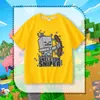 Camiseta de Manga Corta para Niños Minecraft Skeleton Shooter Niños Niñas Verano Nuevo Algodón Puro Dibujos Animados Casual