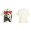Coleção de Camisetas Masculinas de Manga Curta Hip-Hop Hellstar Hellstar Tendência Europeia e Americana Transfronteiriça Estampada de Alta Qualidade