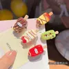 Presilhas Doces com Laço para Cabelo Infantil de Meninas, Presilhas Bico de Pato para Franja Lateral, Grampos Fofos, Acessórios de Cabelo de Verão