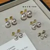 Pendientes de Plata de Ley 999 Familia S Manta Suave Perla Rosa Pendientes de Lujo Accesible Estilo Nuevo para Mujer 2025