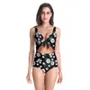 2026 Nuevo Traje de Baño de una Pieza Estampado Sexy Europeo y Americano Ajustado Traje de Baño para Aguas Termales Traje de Baño para Vacaciones en la Costa Playa