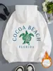 Moletom Casual com Capuz Europeu e Americano Ebay Transfronteiriço Cocoa Beach Novo Simples Pulôver Manga Longa Top Feminino