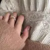 Nuevo Anillo Deslumbrante de Zirconia, Anillo de Cobre Irregular Estilo Coreano Nicho Estilo Ins, Anillo Ajustable para Mujer