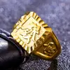 Anillo Abierto para Hombre Chapado en Oro al por Mayor Anillo Pequeño para Hombre Chapado en Oro Real de 24K Anillo Retro de Oro de Arena Vietnamita para Hombres y Mujeres