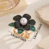 Pin de Bufanda Estilo Fresco Minimalista Vintage, Pin de Esquina de Camelia Elegante Romántico Francés, Accesorio de Diseño Nicho