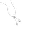 Collar con Borla Doble en Forma de Corazón Más Vendido de Amazon para Mujer, Cadena Versátil Sencilla y de Moda para Clavícula Gargantilla Venta al por Mayor