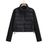 Z Estilo Europeo y Americano Transfronterizo 2025 Nueva Moda Elegante Chaqueta de Algodón con Cuello Alto y Cremallera para Mujer al por Mayor de Amazon
