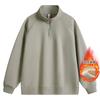 Sudadera Retro Americana con Media Cremallera y Cuello Alto para Hombre, Color Sólido, Algodón Grueso, Corte Holgado, Talla Grande, Top de Marca de Moda para Primavera y Otoño