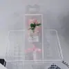 Temporada navideña de graduación transfronteriza ramo de jabón de 3 rosas y claveles caja de regalo de PVC transparente ramo mini de mano