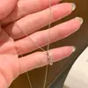 Collar de Plata de Ley S925 con Seis Garras y Tres Diamantes para Mujer, Estilo Vintage, Diseño de Nicho de Alta Gama, Cadena para Clavícula, Popular en Xiaohongshu